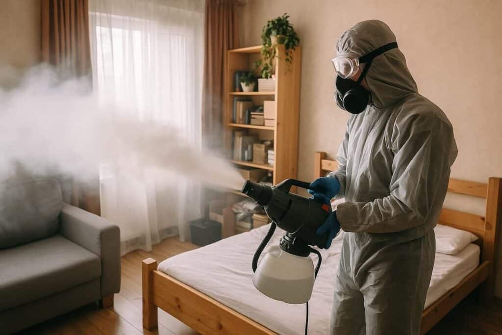 Zamgławianie ULV w sypialni – dezynsekcja pluskiew Kraków